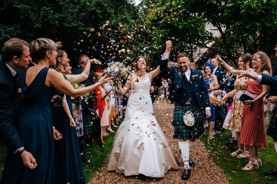 wedding confetti photography | Alex Buckland Photography