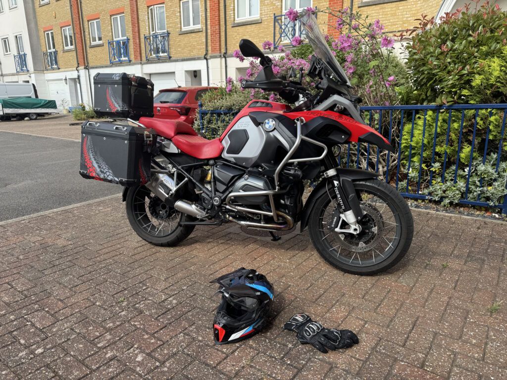 Alex Buckland on his motorbike