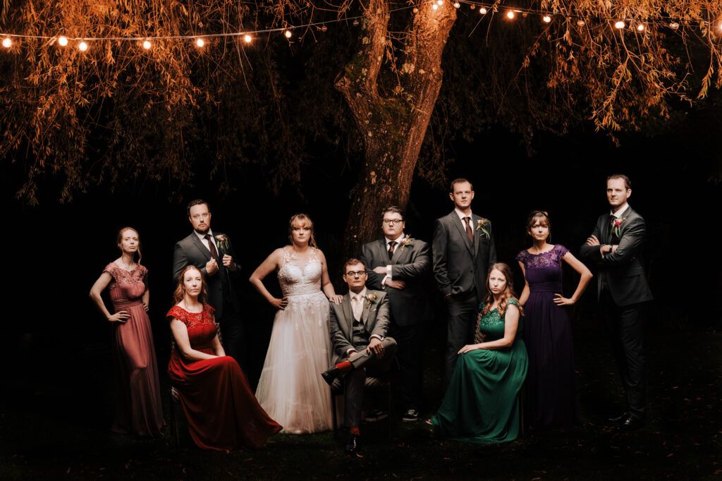 Evening group portrait at Cain Manor, Alex Buckland Photography
