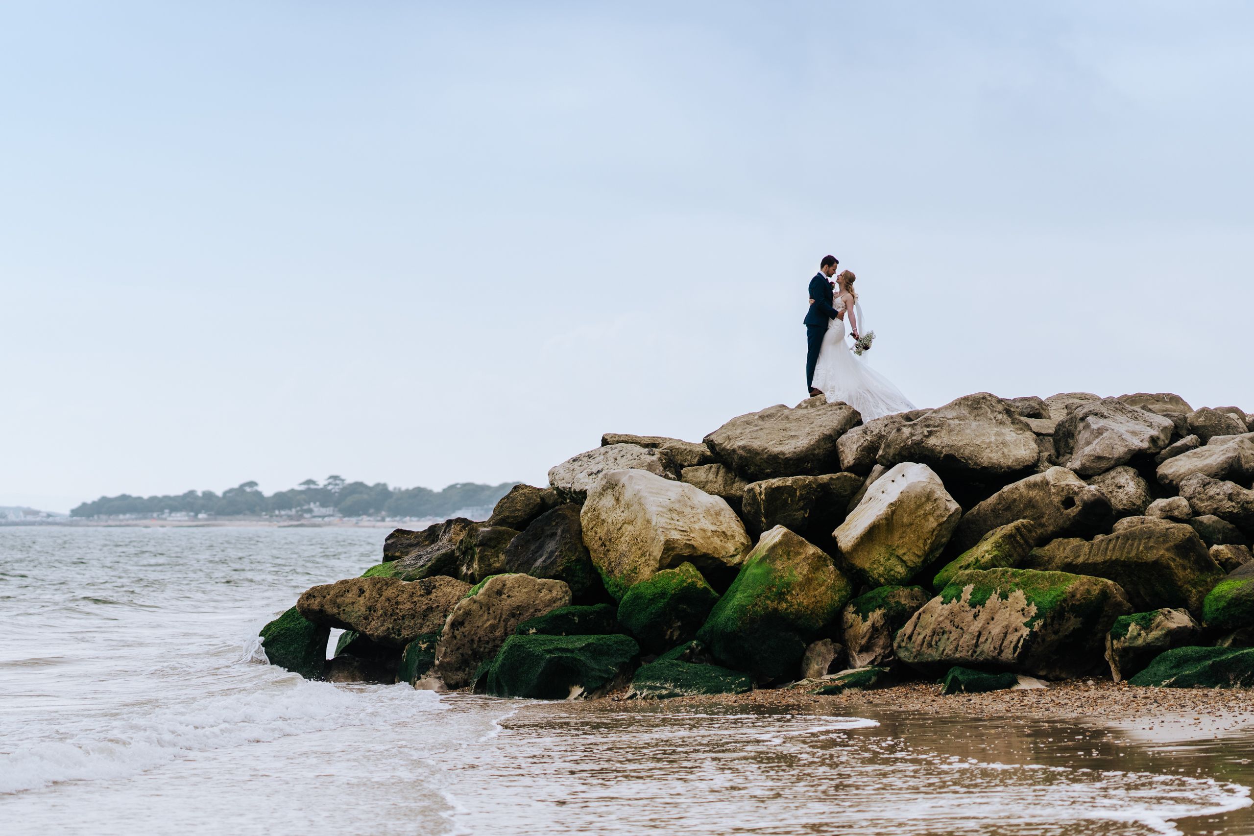 Zoe and Richard's summer wedding at Highcliffe Castle in Dorset